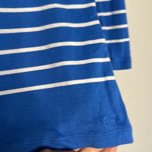 Vineyard Vines Blue Stripe Top Nautical Preppy Vacation Coastal Seaside Cruise - Picture 4 of 8
